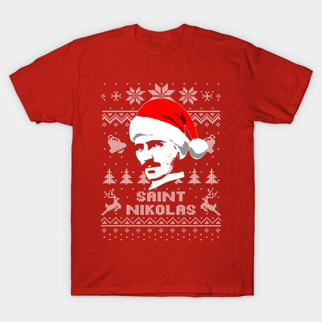 Nikola Tesla Saint Nikolas T-Shirt by Nerd_art